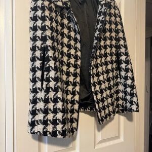 Modcloth Monochrome Houndstooth Jacket
